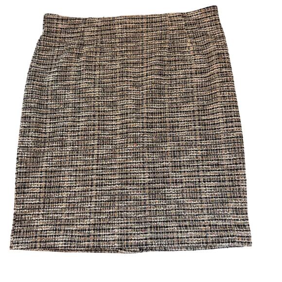 Amanda + Chelsea Women's Black Tweed Aline Skirt Size L - Picture 2 of 6